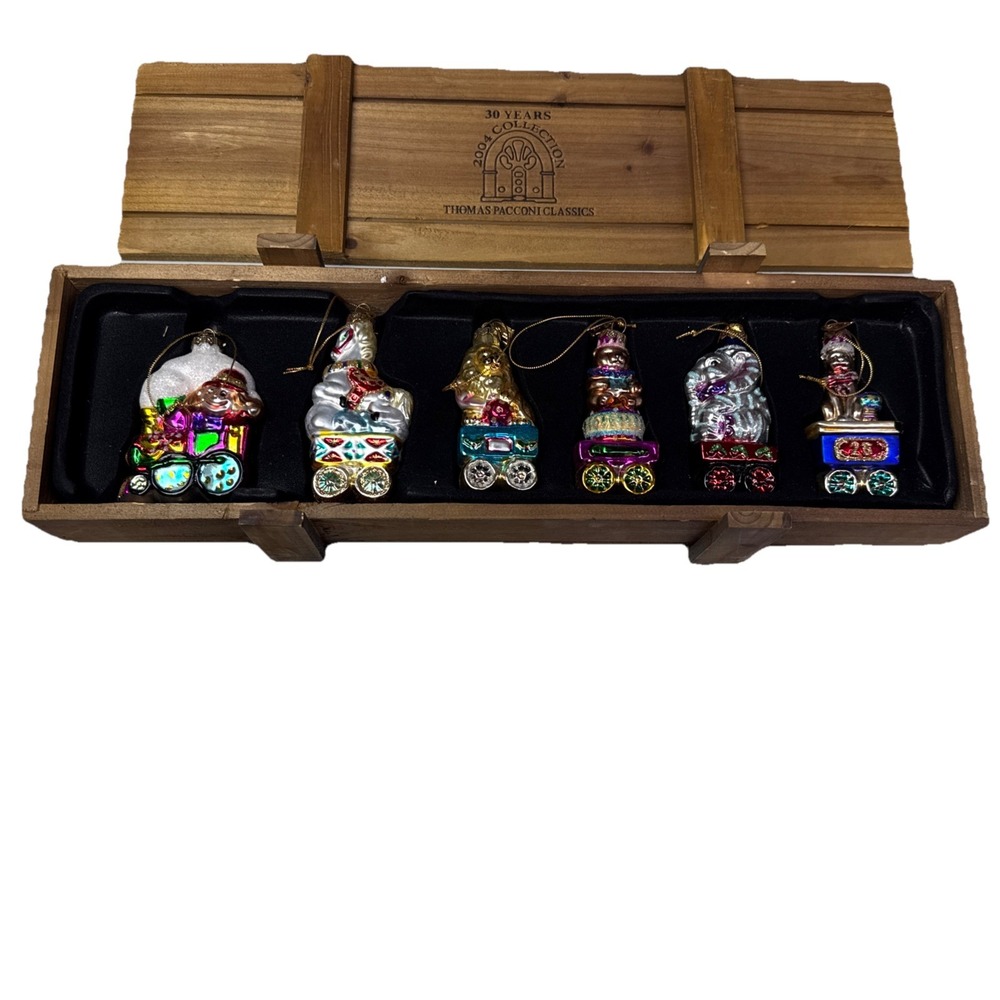 Thomas Pacconi Classics 2004 Collection Blown Glass Ornaments Set Of 6 3a‎